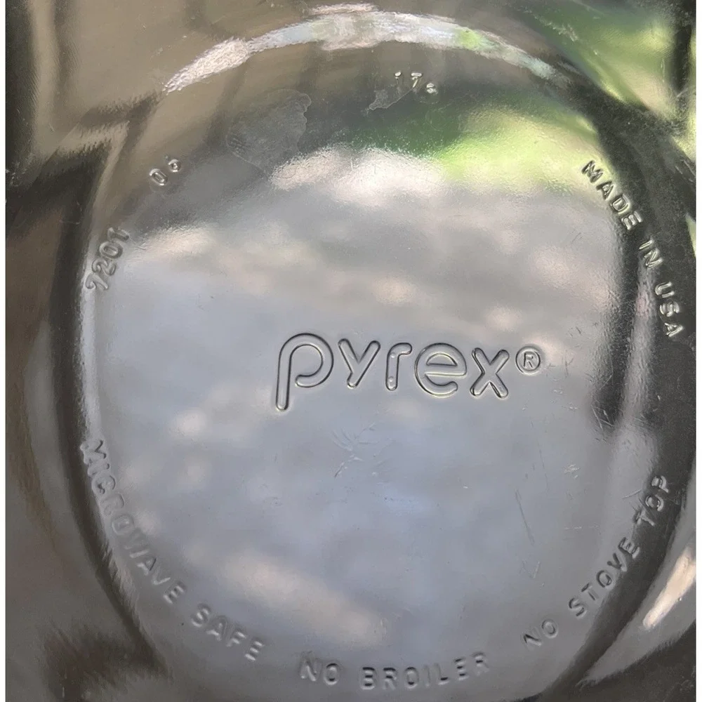 Set Of 4 Pyrex 7201 1 Qt Clear Glass Storage Bowl Purple Kitchen Design No Lid